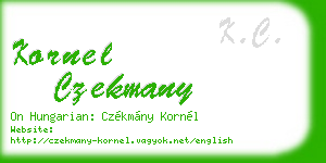 kornel czekmany business card